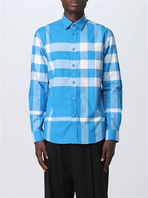 blue burberry shirt mens|royal blue burberry shirt.